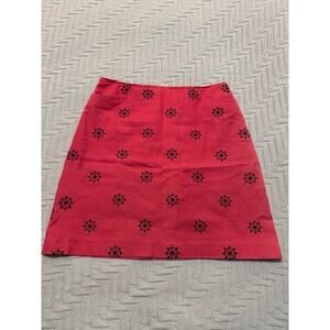 Vintage Lilly Pulitzer coral ships wheel skirt size 8